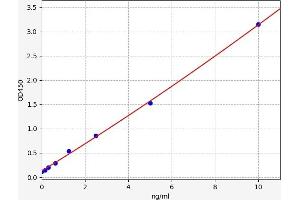 Typical standard curve (Dystrophin ELISA Kit)