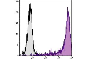 Human peripheral blood monocytes were stained with Mouse Anti-Human CD14-PE/CY5. (CD14 Antikörper  (PE-Cy5.5))