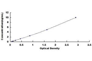 Typical standard curve (Dermatopontin ELISA Kit)