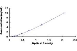 Typical standard curve (DBN1 ELISA Kit)