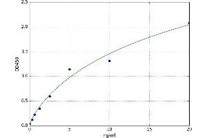 A typical standard curve (DNAJB8 ELISA Kit)