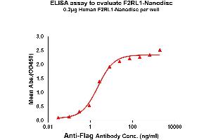 Elisa plates were pre-coated with Flag Tag F2RL1-Nanodisc (0. (F2RL1 Protein)
