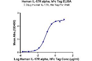 ELISA image for Interleukin 17 Receptor A (IL17RA) (AA 33-320) protein (Fc Tag) (ABIN7274230)