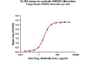 Elisa plates were pre-coated with Flag Tag OR52D1-Nanodisc (0. (OR52D1 Protein)