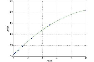 A typical standard curve (HSP90 ELISA Kit)