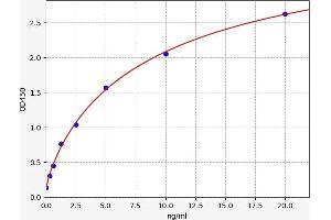 Typical standard curve (CCL28 ELISA Kit)