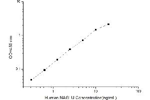 Typical standard curve (N-Acetyl alpha-D-Glucosaminidase ELISA Kit)