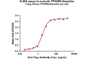 Elisa plates were pre-coated with Flag Tag PT-Nanodisc (0. (Prostaglandin D2 Receptor 2 (PTGDR2) Protein)