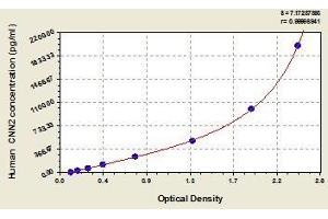 Typical standard curve (CNN2 ELISA Kit)