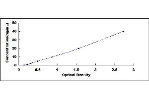 Typical standard curve (IgA Secretory Component ELISA Kit)