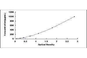 Typical standard curve (IL-10 ELISA Kit)