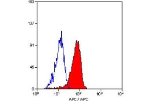 Staining of human peripheral blood granulocytes with MOUSE ANTI HUMAN CD10:APC (ABIN181824). (MME Antikörper  (APC))