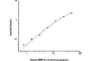 Typical standard curve (MMP2 ELISA Kit)