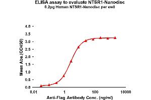 Elisa plates were pre-coated with Flag Tag N-Nanodisc (0. (NTSR1 Protein)