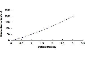 Typical standard curve (IL-10 ELISA Kit)