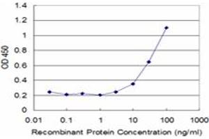 Detection limit for recombinant GST tagged CREB1 is approximately 3ng/ml as a capture antibody. (CREB1 Antikörper  (AA 14-101))